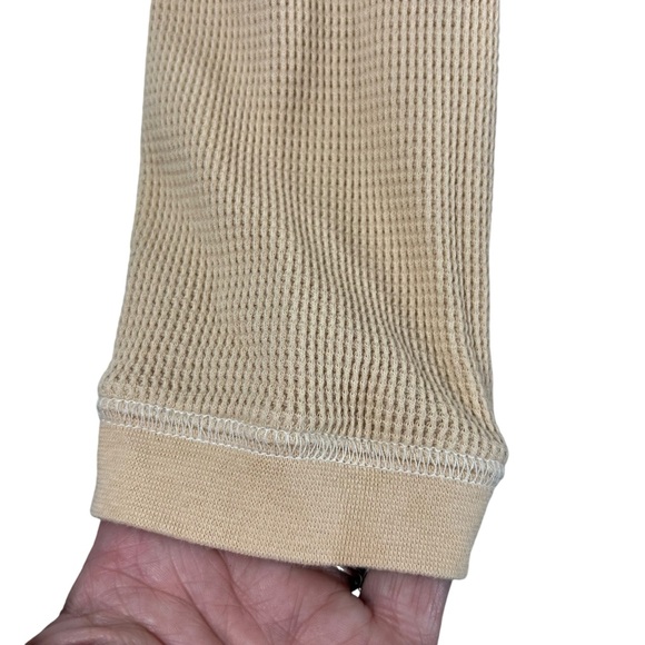 EVERLANE Organic Cotton Cropped Long Sleeve Jersey Waffle Knit Shirt Medium - Picture 6 of 8